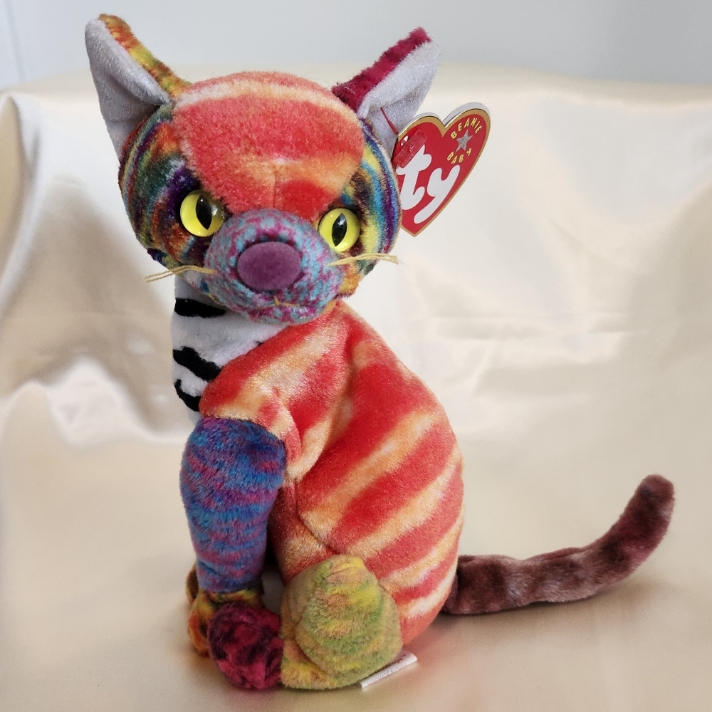 Beanie Baby Kaleidoscope Colourful Cat 2000